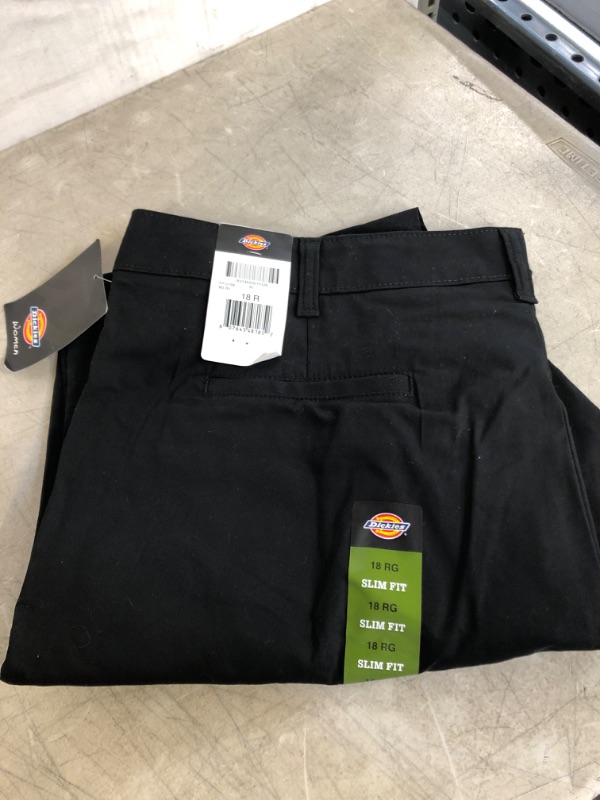 Photo 2 of Dickies Women's Flat Front Stretch Twill Pant Slim Fit Bootcut
SIZE 18R