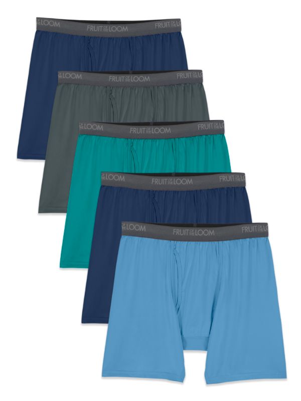 Photo 1 of Fruit of the Loom Men's Micro-Stretch Boxer Briefs, 5 Pack
SIZE L 