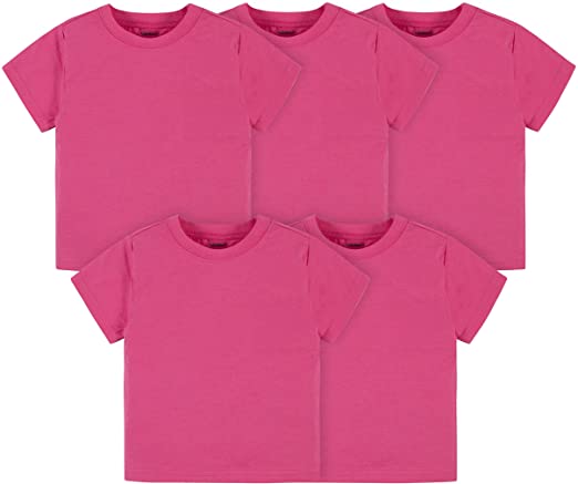 Photo 1 of Gerber unisex-baby Toddler 5-pack Solid Short Sleeve T-shirts Jersey 160 Gsm
SIZE 12
