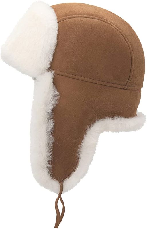 Photo 1 of Zavelio Unisex Shearling Sheepskin Leather Aviator Russian Ushanka Trapper Winter Fur Hat
SIZE L