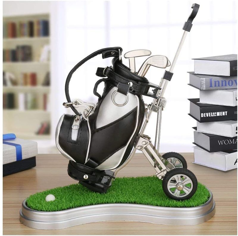 Photo 1 of 10L0L Golf Pen Holder with 3 Pieces Golf Club Pens Set Unique Golf Golf Desk Decor Gifts Souvenirs for Men
