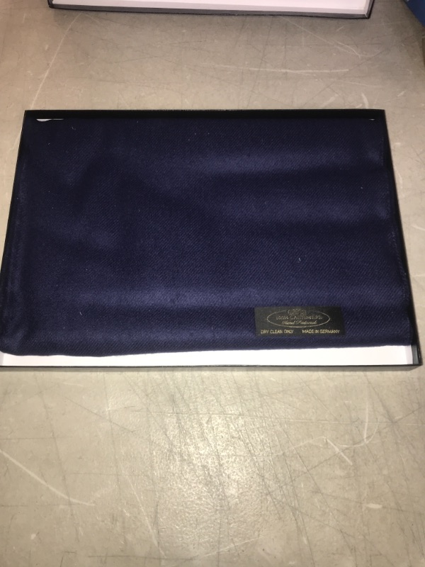Photo 2 of 12"X 64.5" CASHMERE SCARF NAVY