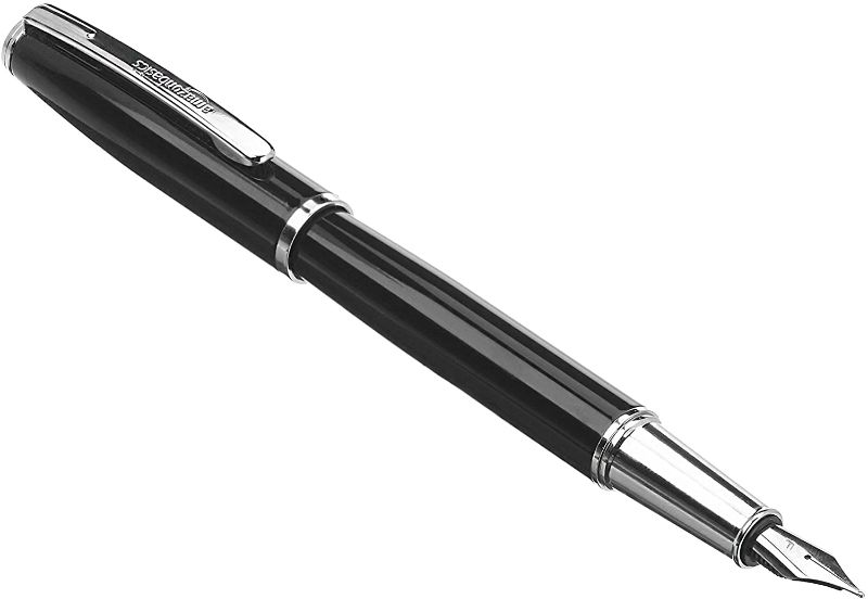 Photo 1 of Amazon Basics Refillable Fountain Pen - Fine Point, Black Ink
