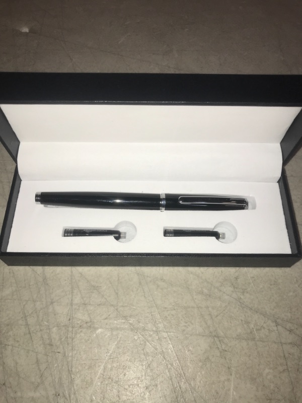 Photo 2 of Amazon Basics Refillable Fountain Pen - Fine Point, Black Ink
