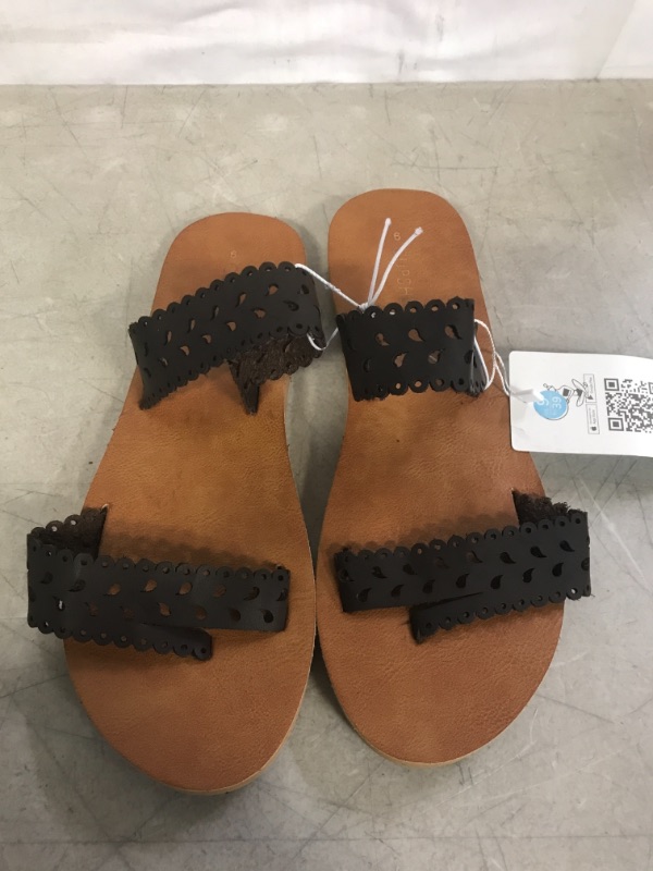 Photo 1 of CUPSHE WOMEN'S BROWN STRAP SANDALS, SIZE 9