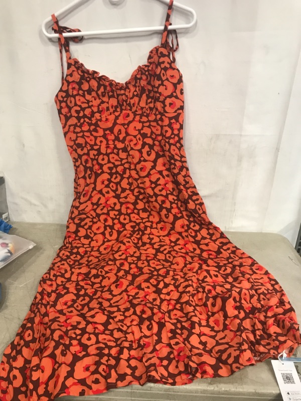 Photo 1 of CUPSHE CHEETAH ORANGE DRESS SIZE M 