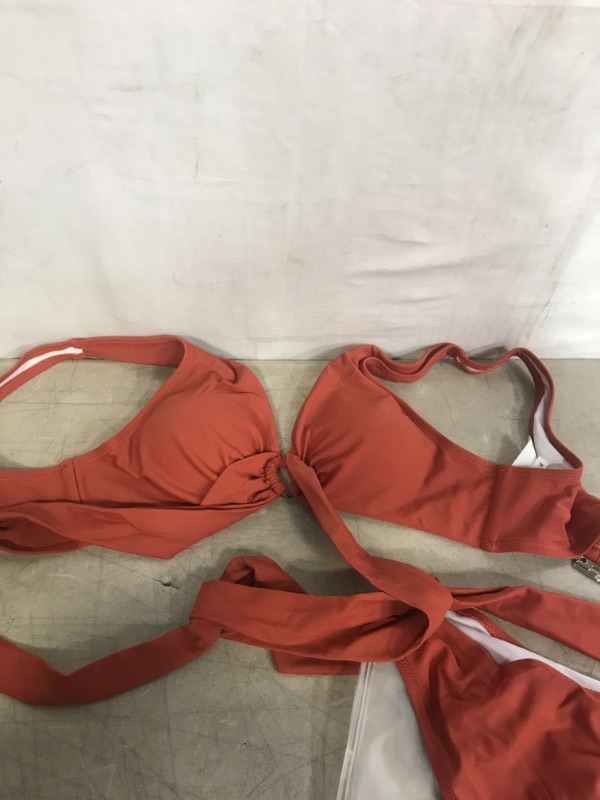 Photo 3 of cupshe wrap around bikini, BURNT ORANGE, SIZE XL 