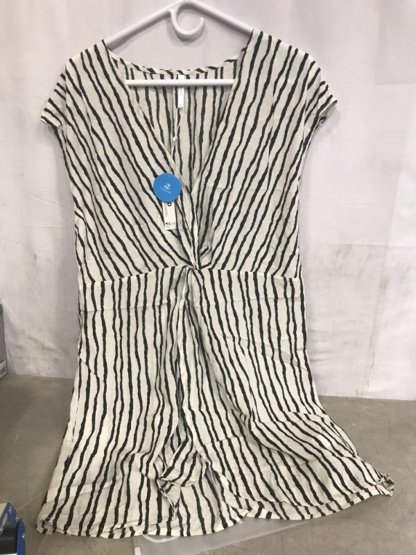 Photo 2 of Eva Wave Striped V-Neck Sleeveless Dress Size XL