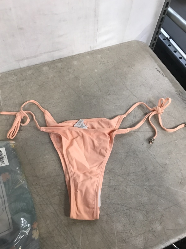 Photo 1 of WOMEN'S CORAL ADJUSTABLE BIKINI BOTTOMS ONLY, SIZE M