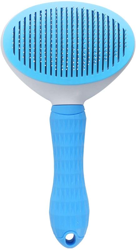 Photo 1 of ArtTao Pet Grooming Brush Stainless Steel Grooming Dog Cat Comb Tool, Pet Comb Pet Grooming Massage Brush No More Nasty Shedding and Flying Hair, GREY
2 COUNT 