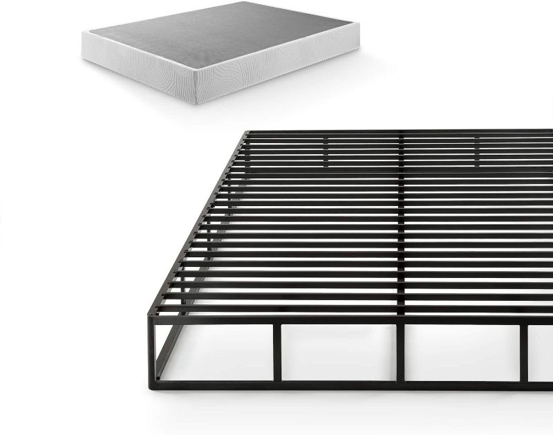 Photo 1 of ZINUS Quick Lock Metal Smart Box Spring / 9 Inch Mattress Foundation / Strong Metal Structure / Easy Assembly, King
----MISSING HARDWARE
