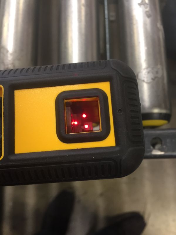 Photo 4 of 100 ft. Red Self-Leveling 3-Spot Laser Level with (2) AA Batteries & Case