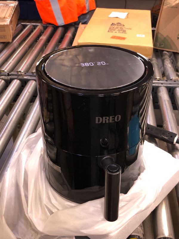 Photo 2 of Dreo Air Fryer - 100? to 450?, 4 Quart Hot Oven Cooker with 50 Recipes, 9 Cooking Functions on Easy Touch Screen, Preheat, Shake Reminder, 9-in-1 Digital Airfryer, Black, 4L (DR-KAF002)
