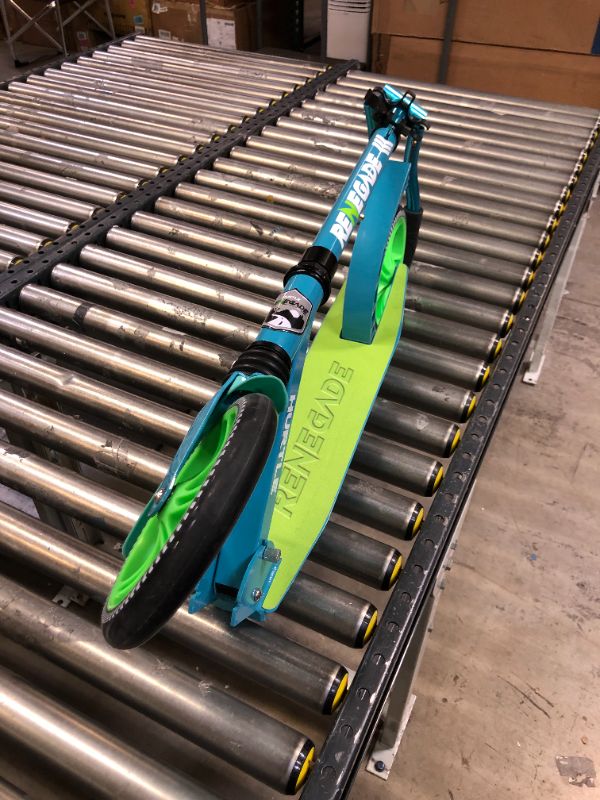 Photo 4 of Lightweight and Foldable Kick Scooter Adjustable for Teens and Adult, Alloy Deck with High Impact Wheels (Teal Blue)
V