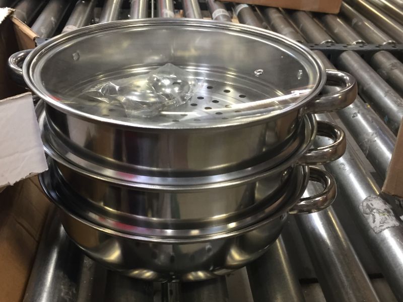 Photo 1 of 3 tier stainless steel steamer pot ---- photo for likeness 