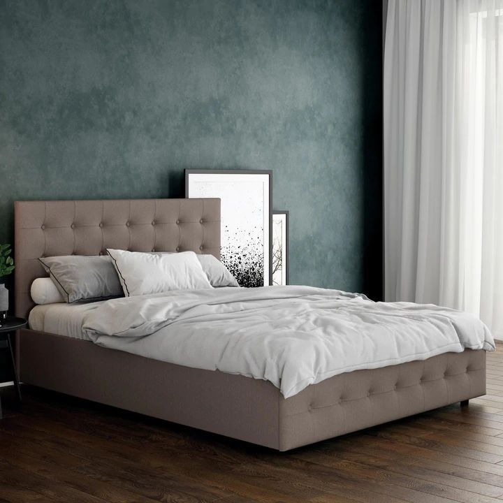 Photo 1 of box 2 of 2 for Cambridge Upholstered Bed With Storage - Queen - Gray - Dorel Home Products