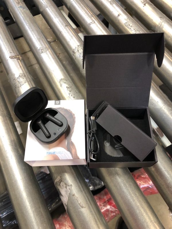 Photo 2 of SoundPEATS Wireless Earbuds Bluetooth V5.2 Headphones with Qualcomm QCC3040 Wireless Earphones, TrueWireless Mirroring, 4-Mic Tech and cVc 8.0 Noise Cancellation, aptX Codec, Total 25 Hours - TrueAir2
