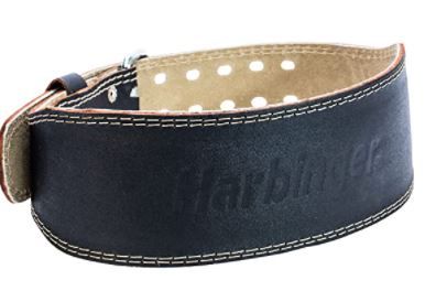 Photo 1 of Harbinger Padded Leather Contoured Weightlifting Belt with Suede Lining and Steel Roller Buckle - SIZE MEDIUM 
