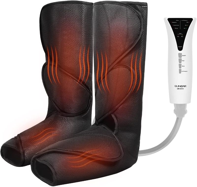 Photo 1 of QUINEAR Leg Massager with Heat Air Compression Massage for Foot & Calf Helpful for Circulation and Muscles Relaxation
