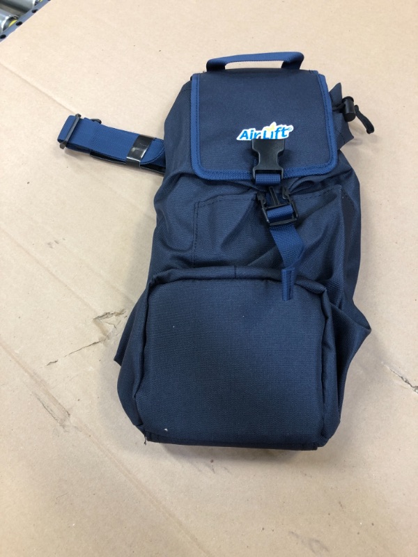 Photo 2 of Roscoe Medical Airlift Liquid Oxygen Backpack - Portable Oxygen Tank Shoulder Bag for D Cylinders, Navy Blue
