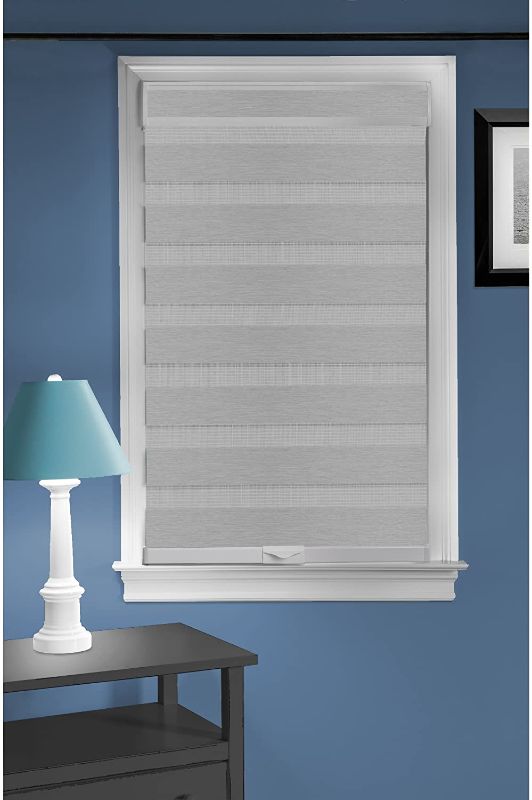 Photo 1 of Achim Home Furnishings Cordless Celestial Sheer Double Layered Window Shade, 48" x 72", Grey
