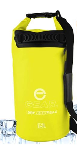 Photo 1 of Enthusiast Gear Dry Bag Cooler - Roll Top Insulated Backpack – Portable, Collapsible, Waterproof with Padded Shoulder Strap - Perfect for Kayaking Fishing Beach Hiking -25L 
