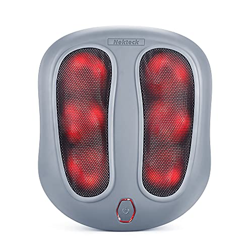 Photo 1 of Nekteck Foot Massager with Heat, Shiatsu Heated Electric Kneading Foot Massager Machine for Plantar Fasciitis, Built-in Infrared Heat Function and Power Cord(Gray)
