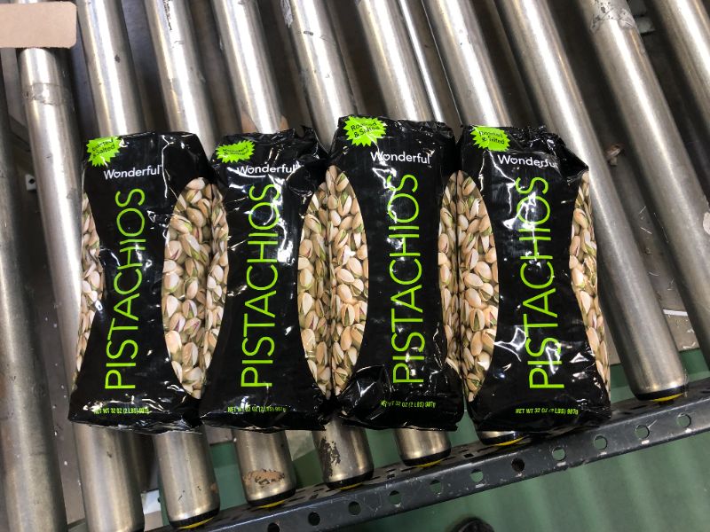 Photo 1 of 4 PK Wonderful Pistachios, Roasted and Salted, 32 Ounce Best by: 02/20/2022
