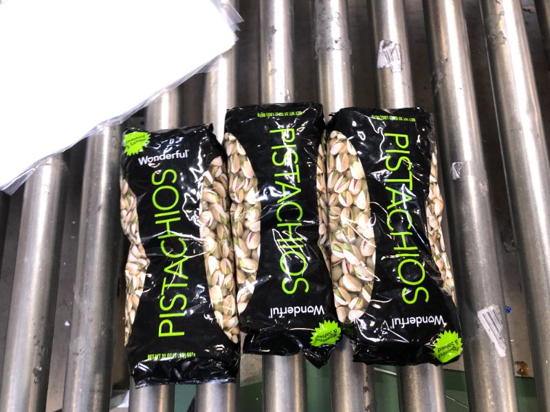 Photo 1 of 3 PK Wonderful Pistachios, Roasted and Salted, 32 Ounce Best by: 02/20/2022