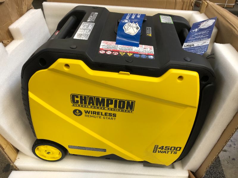 Photo 2 of Champion Power Equipment 200987 4500-Watt RV Ready Portable Inverter Generator, Wireless Remote Start
