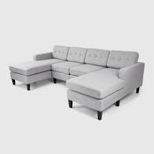Photo 1 of  Crowningshield Contemporary Chaise Sectional Light Gray - Christopher Knight Home ( REVERSE CHAISE ONLY, NOT COMPLETE ITEM NEEDS OTHER BOXES FOR COMPLETE SOFA )

