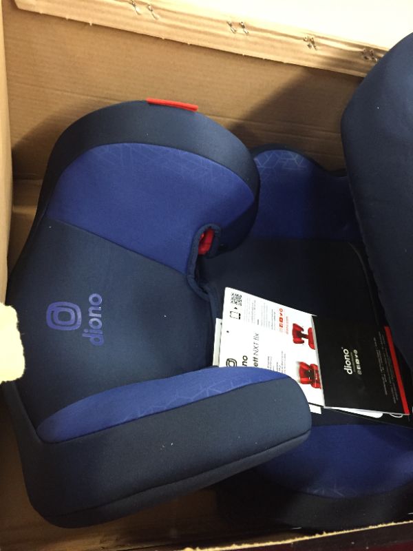 Photo 2 of Diono Everett NXT High Back Booster Car Seat with Rigid Latch, Lightweight Slim Fit Design, 8 Years 1 Booster Seat, Blue
