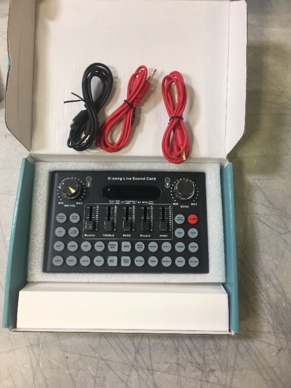 Photo 1 of ESTONE Electric Sound Effects Microphone Mixer for Phone PC Computer Audio Sound Card
