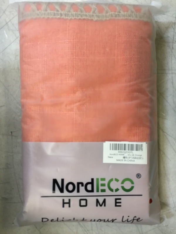 Photo 1 of 18x18 orange pillow case 