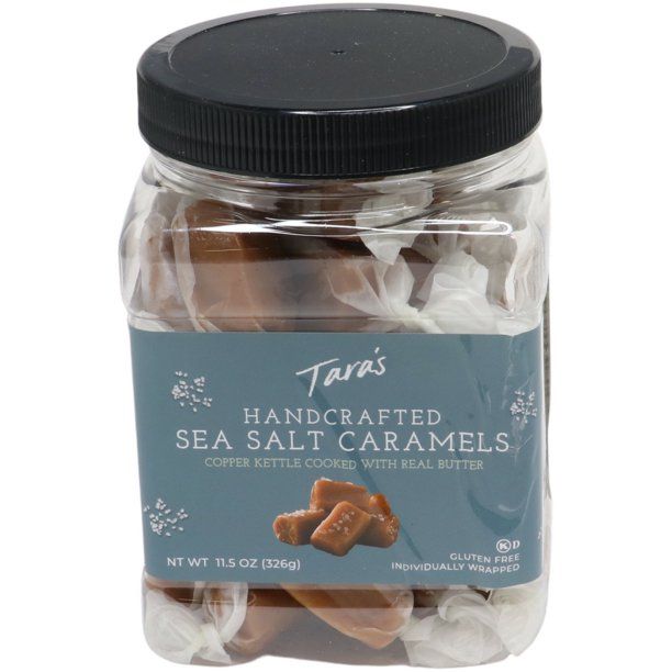 Photo 1 of Tara's All Natural Handcrafted Gourmet Sea Salt Caramel: Small Batch, Kettle Cooked, Creamy & Individually Wrapped - 11.5 Ounce Best By April 23 2022
