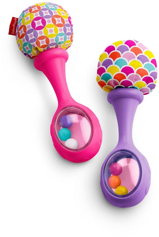 Photo 1 of Fisher-Price Rattle 'n Rock Maracas, Pink/Purple