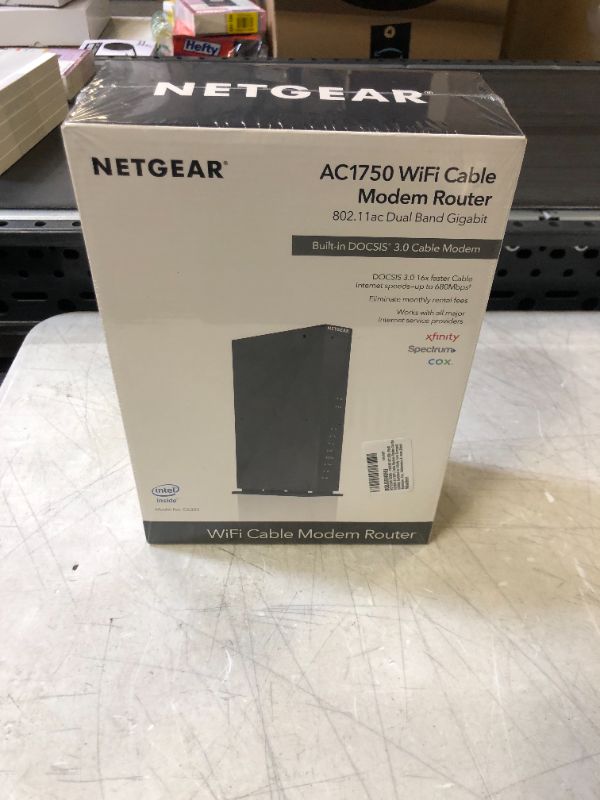 Photo 2 of NETGEAR C6300-100NAS AC1750 (16x4) DOCSIS 3.0 WiFi Cable Modem Router Combo (C6300) Certified for Xfinity from Comcast, Spectrum, Cox, Cablevision & more,Black
