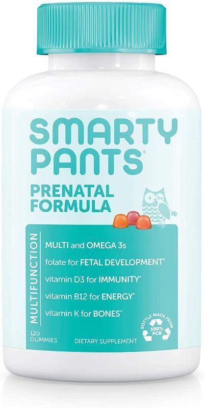 Photo 1 of SmartyPants Prenatal Formula Daily Gummy Multivitamin: Vitamin C, D3, & Zinc for Immunity, Gluten Free, Folate, Omega 3 Fish Oil (DHA/EPA), 120 Count (30 Day Supply) - 12 PACK - BB 03/26/2023