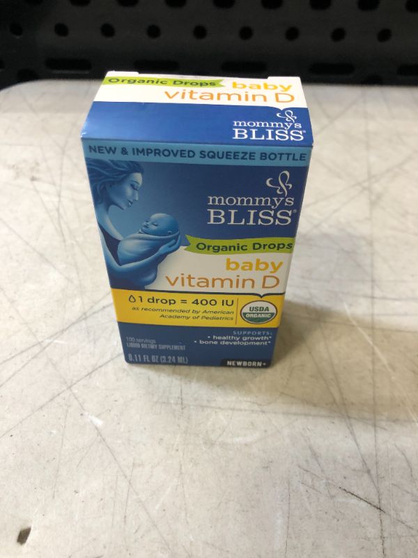 Photo 2 of Mommy's Bliss Baby Organic Vitamin D Drops - 0.11oz (100 Servings)---EXPIRES 08/2023---
