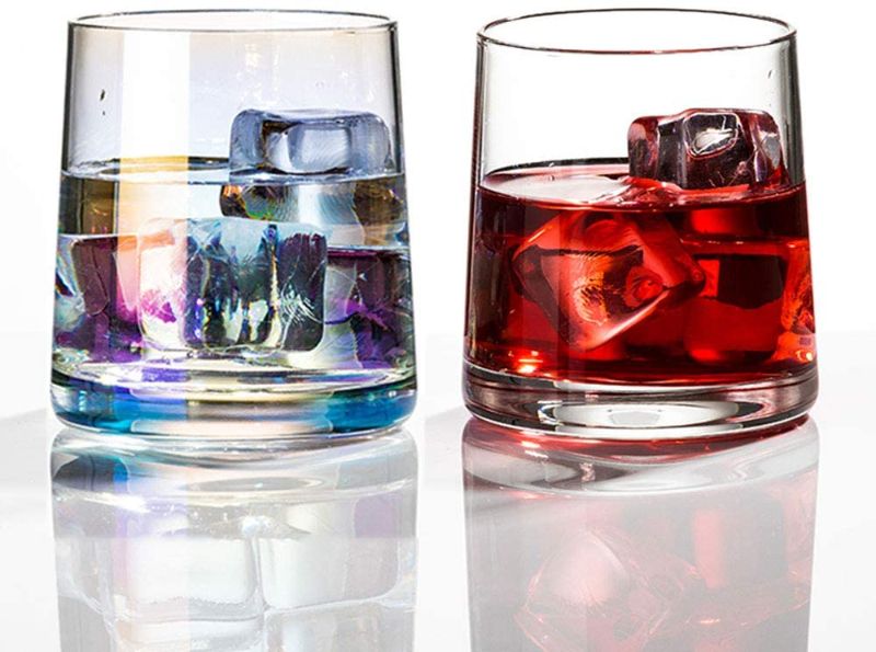 Photo 1 of  whiskey glass, modern style, used for whiskey, rum, tequila, cocktail, milk, juice, etc., (Colorful /2pcs)