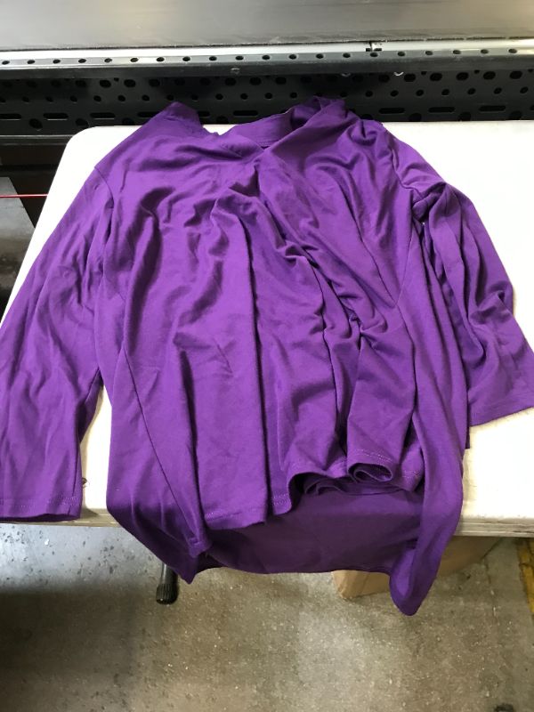 Photo 1 of LONG SLEEVE PURPLE LOOSE SHIRT---UNKNOWN SIZE---
