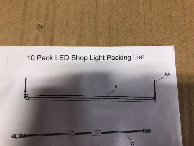 Photo 1 of generic 10 pack LED shop lights