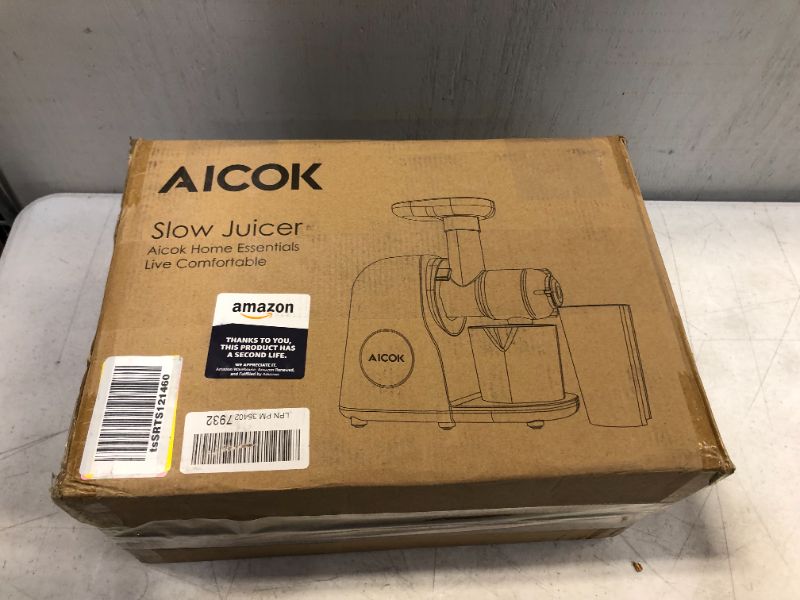 Photo 6 of Aicok Slow Juicer, Slow Masticating Juicer Extractor Easy to Clean, Cold Press Juicer with Brush, Juicer with Quiet Motor & Reverse Function, for High Nutrient Fruit & Vegetable Juice
