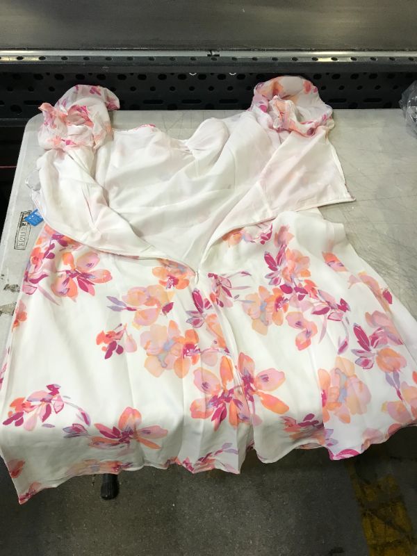 Photo 2 of CUPSHE Summer Floral Puffed Sleeve Ruched Dress---M---
