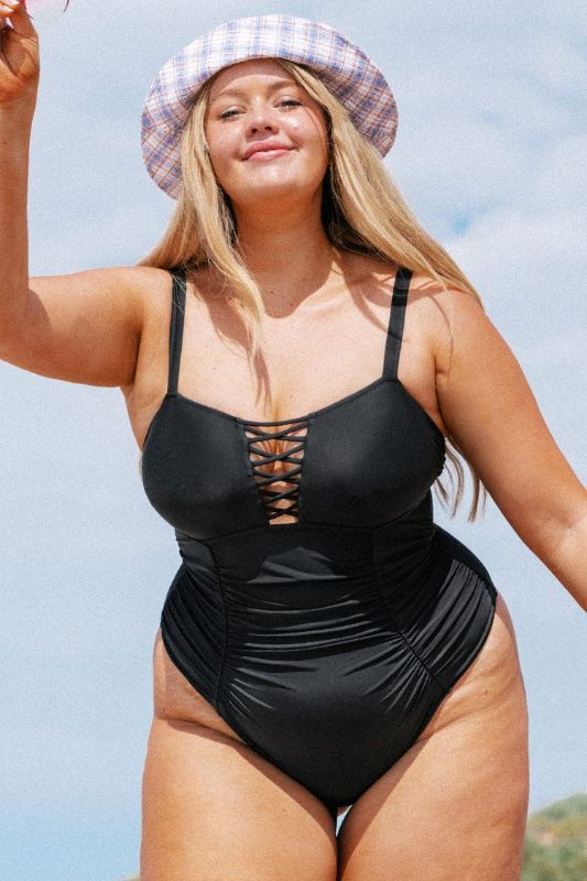 Photo 1 of CUPSHE Caitlin Strappy Ruched Plus Size One Piece Swimsuit---4X---

