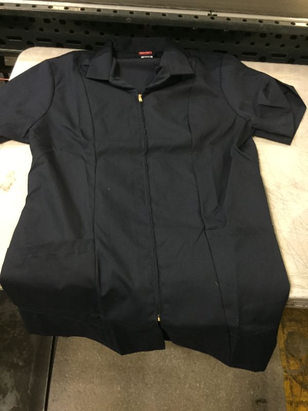 Photo 2 of Red Kap Women's Size M Navy Zip-front Smock