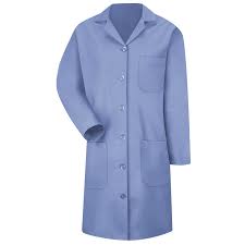 Photo 1 of Red Kap KP13 Women's Button Front Lab Coat -Light Blue--L---
