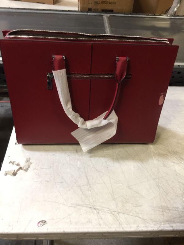 Photo 1 of CLUCI Women Leather Briefcase 15.6 Inch Laptop Work Tote Bag---ON THE EDGE OF THE BACK SIDE THE PURSE HAS A PART THATS RIPPED OFF---THE CASE/COVER IS DIRTY AND RIPPED
