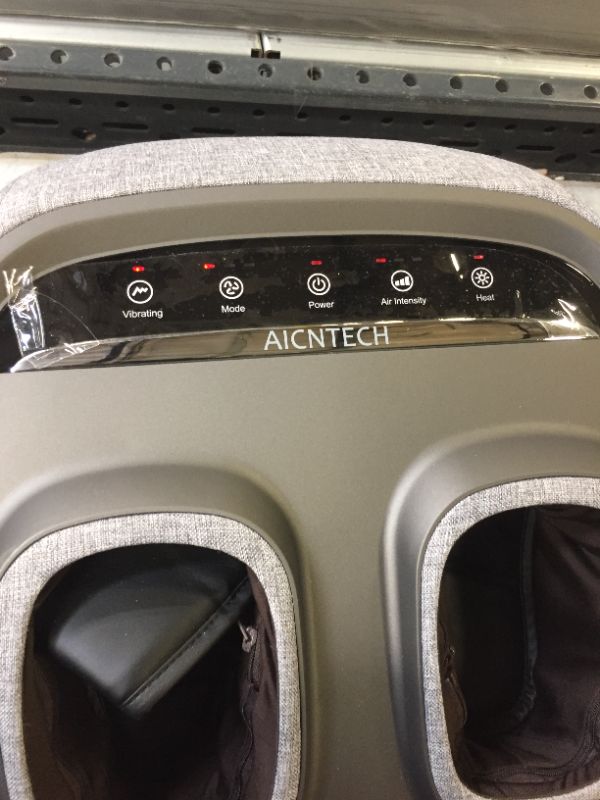 Photo 2 of AICNTECH Intelligent Foot Massager Machine w Heat Shiatsu Kneading Light Gray
