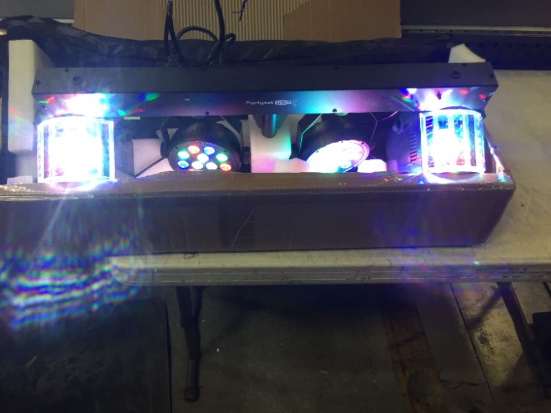 Photo 1 of Yuusei LED DJ Lighting Set, RGB Party Bar Package Sound Activated Stage Lighting System, DMX & Remote Control, Portable Gig Bars Lighting Kit with Stand and Bag
